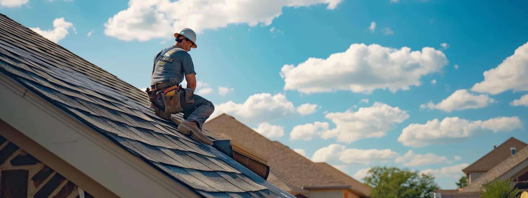 a professional roofer carefully installing a sleek and modern cool roof on a residential home in round rock.