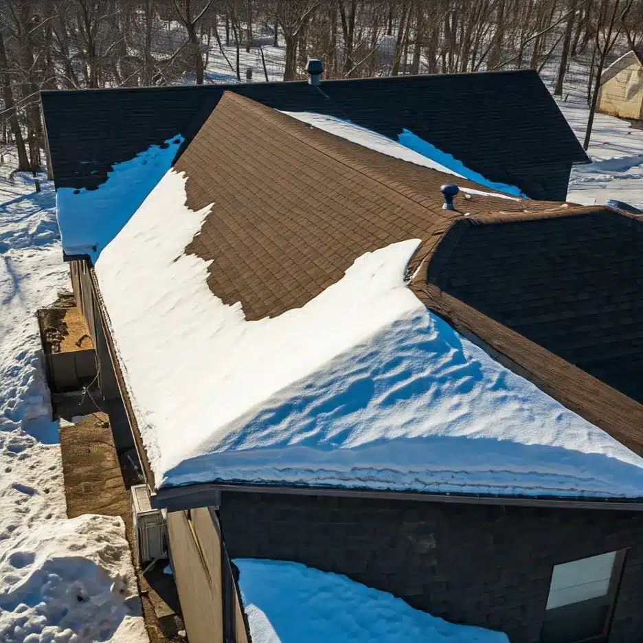 Ice Dam on a roof