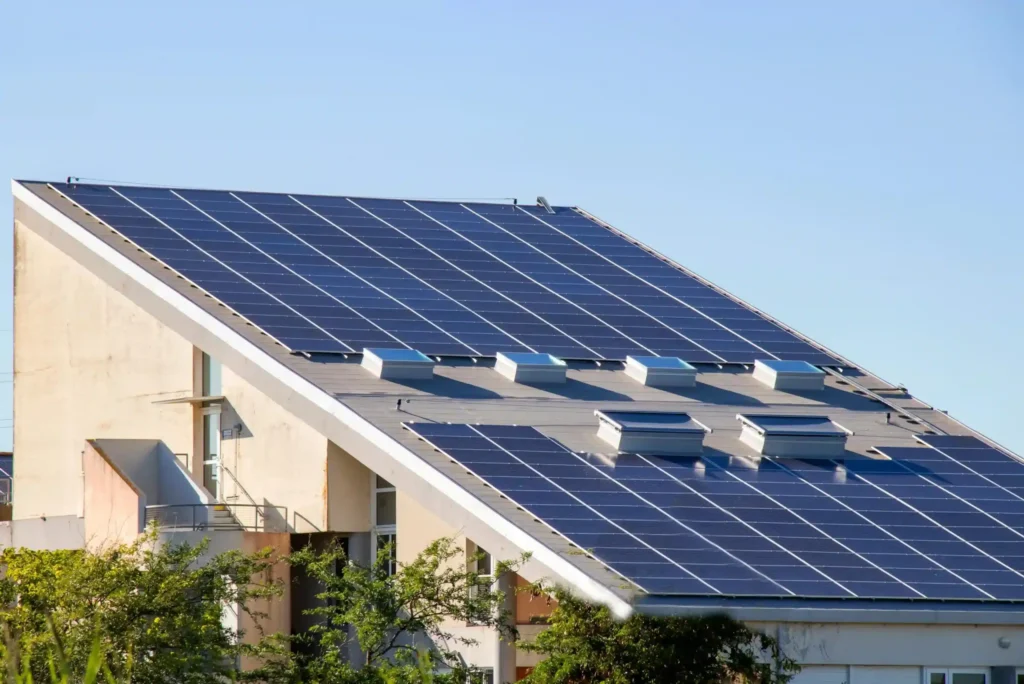 Solar panels on a roof, common damage issues
