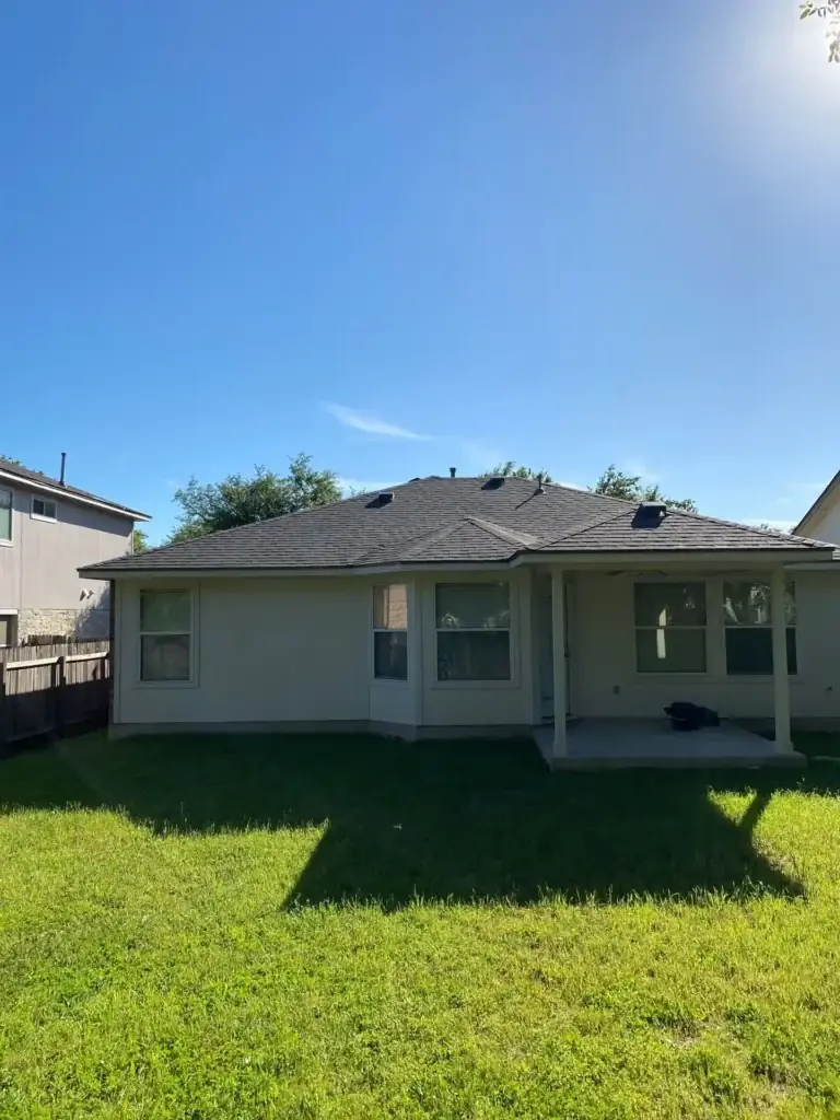 Residential roofing replacement on a home in Austin, TX.