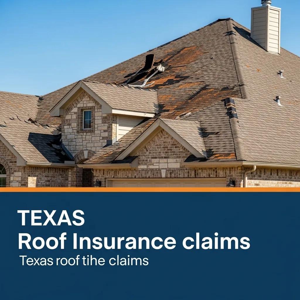 Texas home with storm-damaged roof, highlighting roof insurance claims and the importance of filing for storm damage compensation.