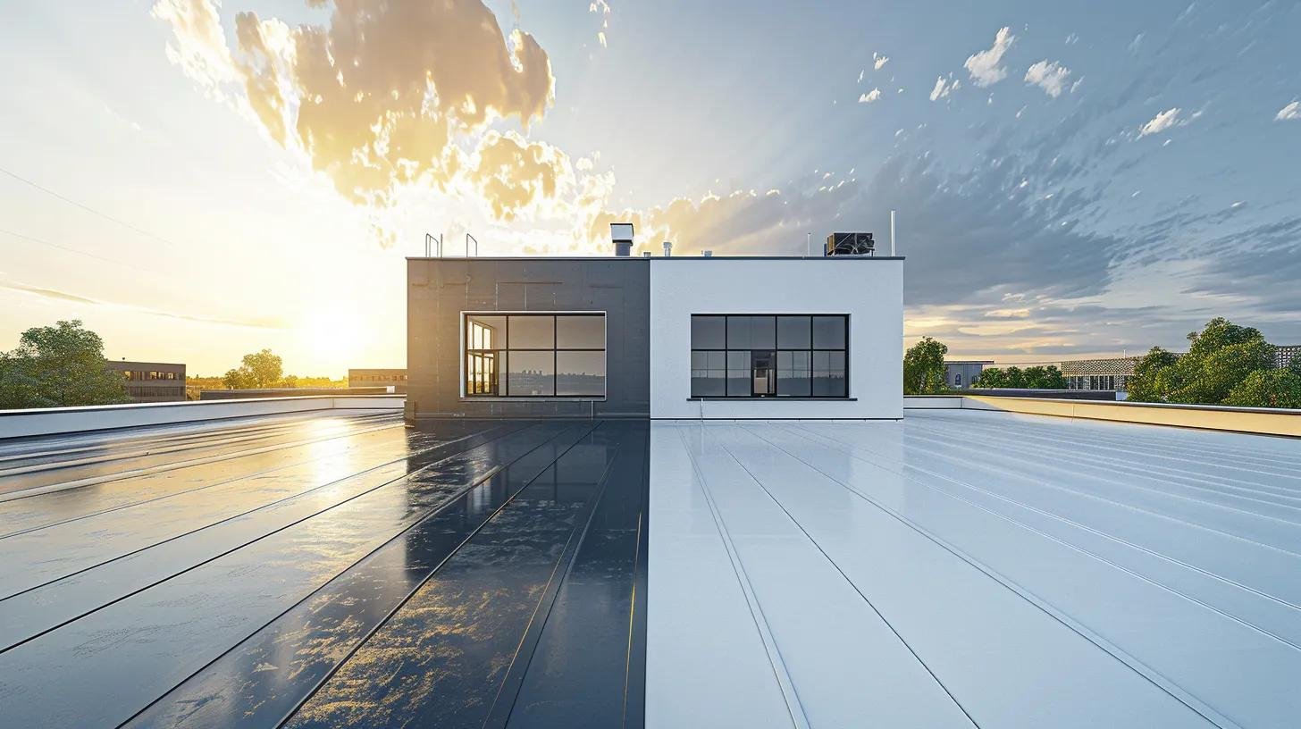 Comparison of TPO roofing and traditional roofing systems, showcasing energy efficiency benefits