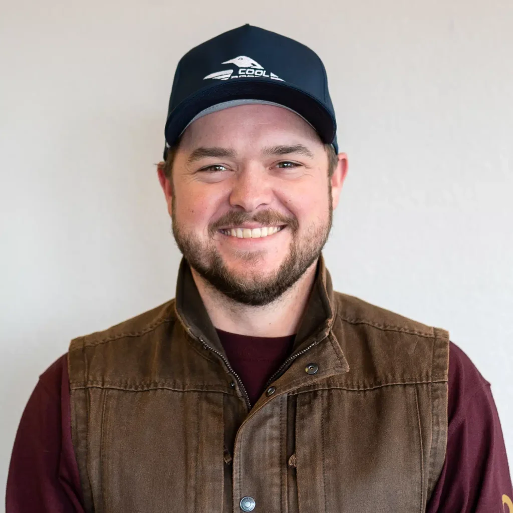 Colt Rush, Cool Roofs roofing specialist, smiling portrait.