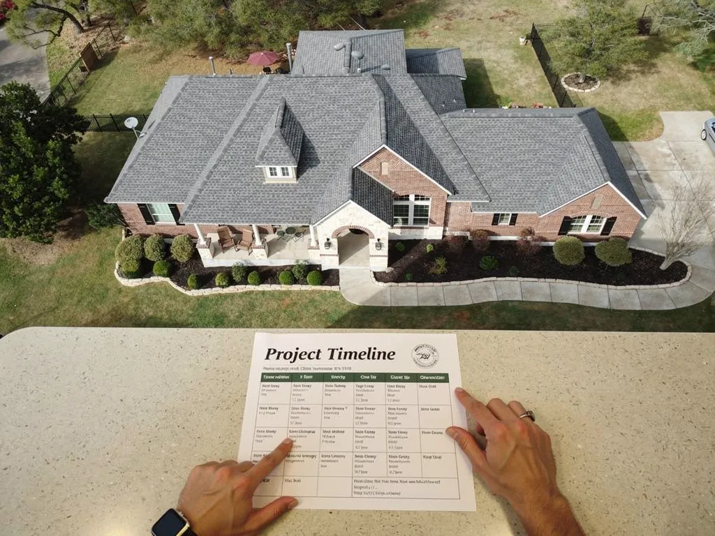Residential home with solar panel installation timeline and review.