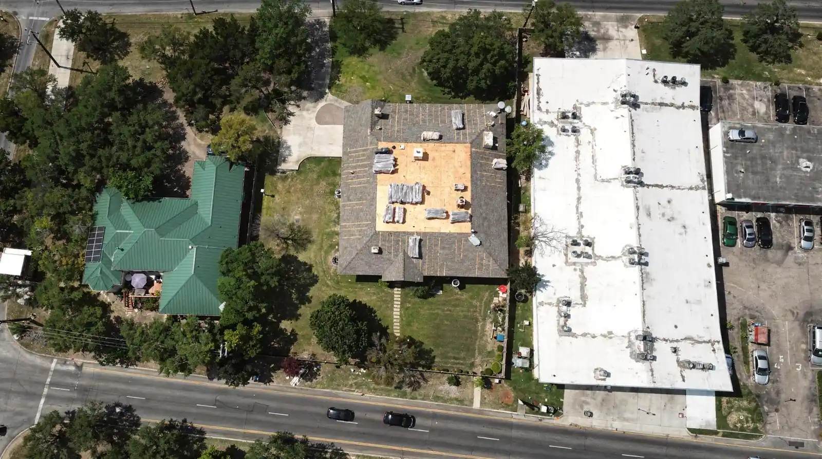 Austin roofing companies commonly offer roof replacement, leak repair, storm restoration, and both metal